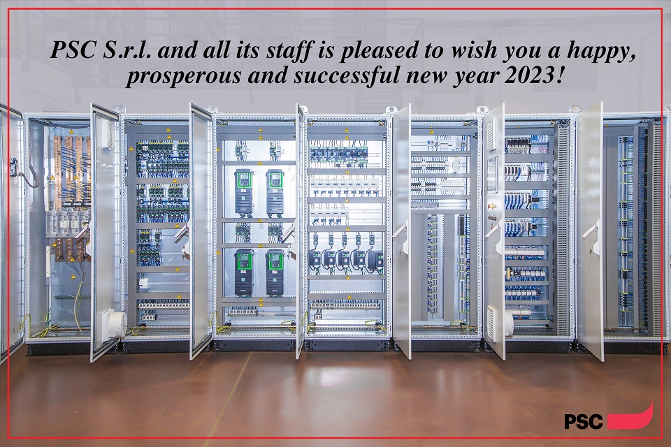 PSC S.r.l. et tout son personnel sont heureux de vous souhaiter une bonne année 2023 !